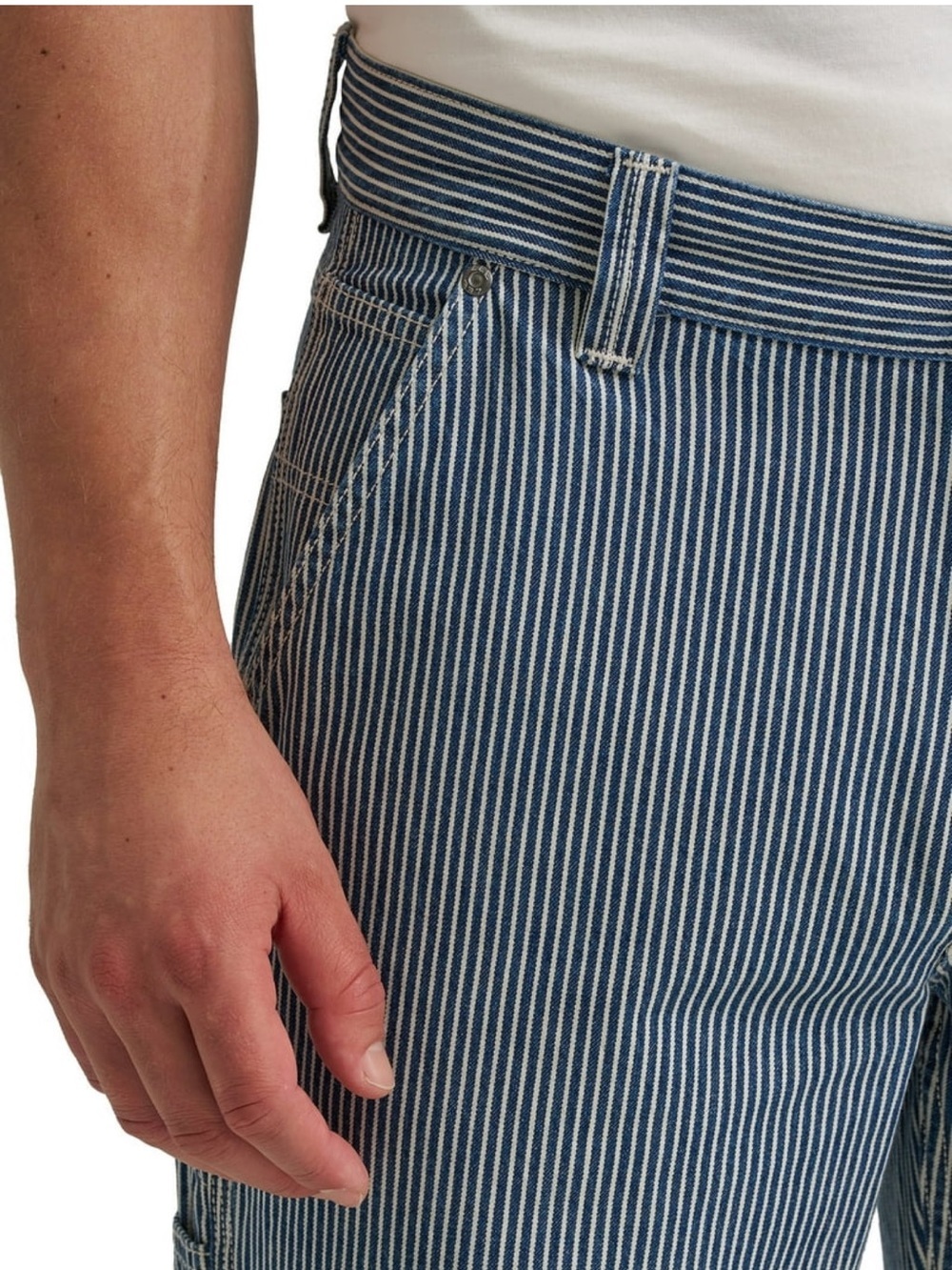 Boys Polo Blue Pinstripe Straight Jeans